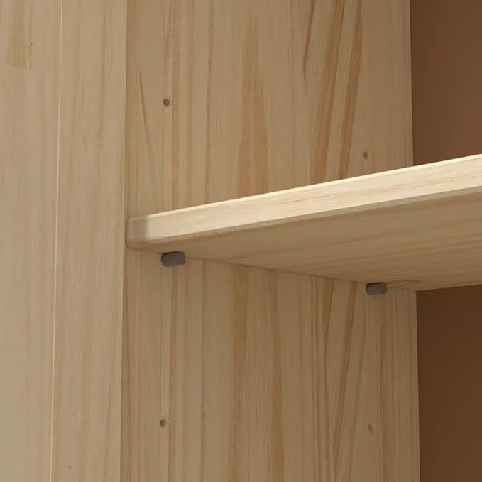Pantry Cabinet Storage Cabinet with 2 Doors Solid Wood - Adjustable Shelves for Kitchen, Dining Room, or Utility Room Organization