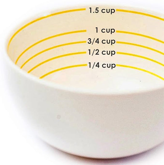 Uba Portion Control Bowl (PORCELAIN) for Measuring, Bariatric Diet, Diabetes & Healthy Eating