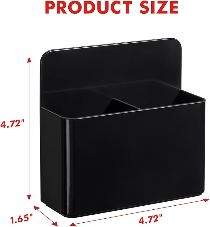 BEYGORM 2 Pack Plastics Magnetic Pen Holder for Refrigerator, Dry Erase Marker Holder for Whiteboard,Magnet School Locker Organizer Accessories, Pencil Cup, Pen Caddy, Classroom Organization(Black)