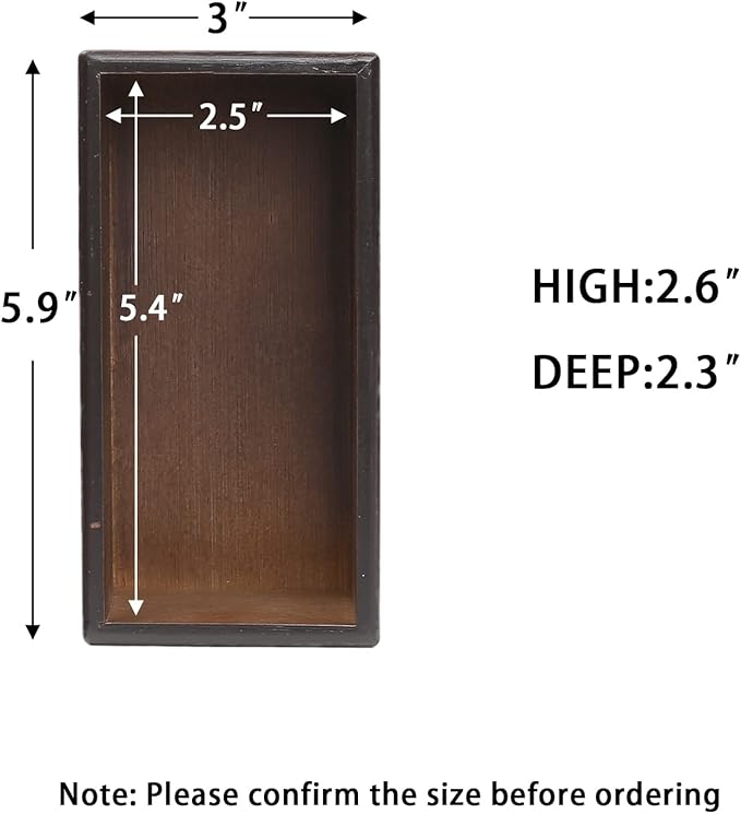 Bamboo Drawer Organizer - Kitchen Utensil Organizer Silverware Tray Cutlery Holder,Office Desk Supplies and Accessories,5.9 * 3 * 2.6,Nut-brown