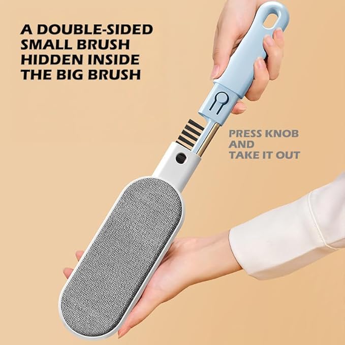 Multi-Functions Travel Lint Remover, Pet Hair Remover, Fur Remover for Dogs & Cats, Efficient Hair Collector,Pet Hairs Brush,Magic Fur Brush D (Blue)