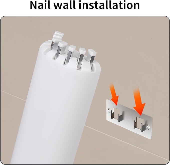 Wall Mounted Clothes Drying Rack - Foldable Tripod, Over The Door Rack for Laundry Bedroom, Household Aluminium
