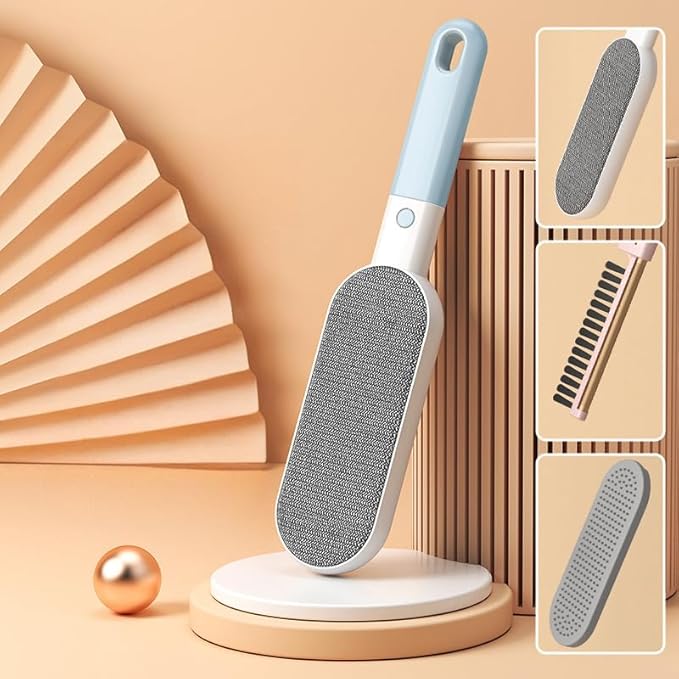 Multi-Functions Travel Lint Remover, Pet Hair Remover, Fur Remover for Dogs & Cats, Efficient Hair Collector,Pet Hairs Brush,Magic Fur Brush D (Blue)
