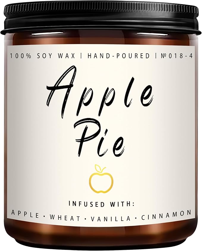 Fall Candles, Apple Pie Scented Candle for Home- Fall Scented Candles Gift Set for Women & Men, Autumn Aromatherapy Candle for Holiday, Thanksgiving, Cozy Home Décor,Long-Lasting Fragrance,7 oz