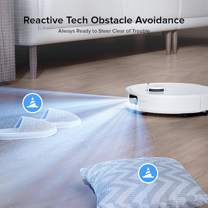 roborock Q10 X5+ Robot Vacuum and Mop Combo, Self-Emptying, 10,000Pa Suction, Obstacle Avoidance, LiDAR Navigation, Hands-Free Cleaning, No-Go Zones, Perfect for Carpet and Pet Hair, White