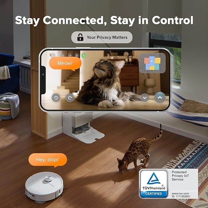 roborock Qrevo Master Robot Vacuum and Mop Combo, 10,000Pa Suction, FlexiArm Design Side Brush & Mop, Auto Mop Washing & Drying, Self-Emptying&Refilling, Dock Self-Cleaning, Obstacle Avoidance, White