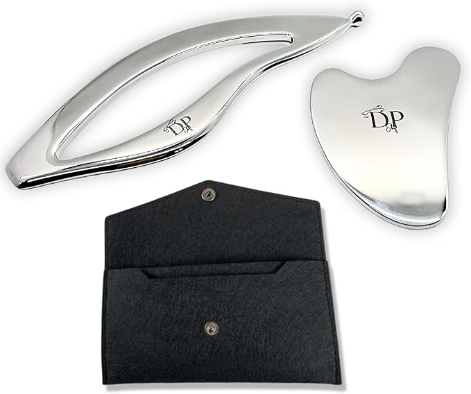 Muscle Scraper Tool β 2-in-1 Stainless Steel Fascia Scraper for Deep Tissue Massage & Muscle Relief - Gua Sha Body Tool for Soreness - Ergonomic IASTM Tool for Athletes & Physical Therapy