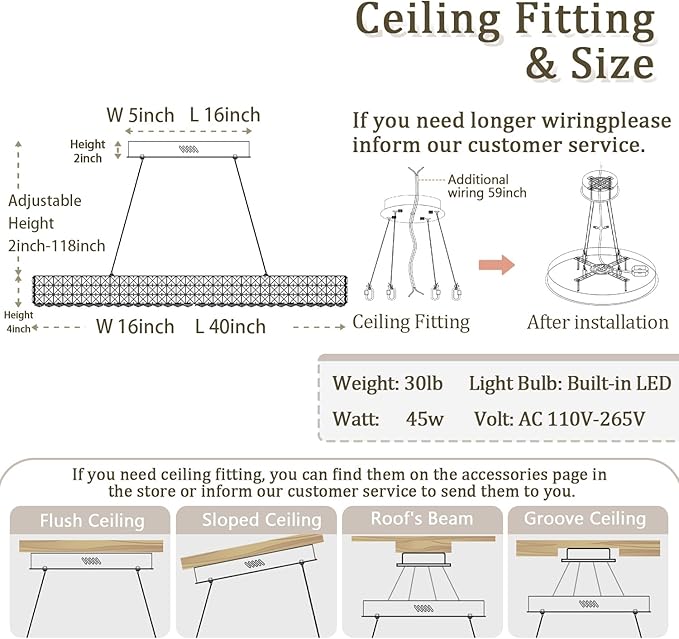 Modern Crystal Chandelier, Dia 40" Rectangular Chandelier for Dining Room,Gold Rectangle Crystal Ceiling Light Luxury Oval Chandeliers for Living Room Kitchen Island