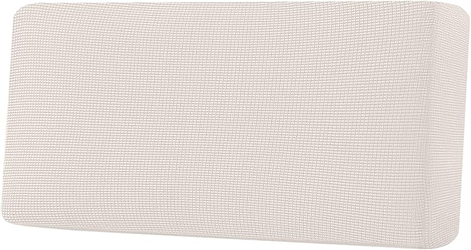 H.VERSAILTEX Super Stretch Individual Seat Cushion Covers Sofa Covers Couch Cushion Covers Slipcover Sets Thick Jacquard Textured Twill Fabric (1 Piece Sofa Cushion Cover, Ivory)