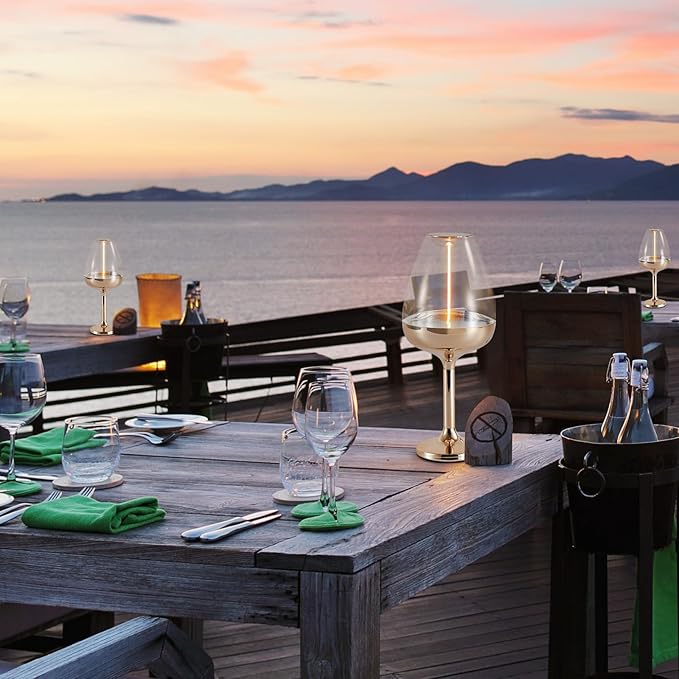 Romantic Cordless Table Lamp Adjustable - Table Lights 3 Modes (Light, Dark, Breathing), Touch Lamp, Battery Operated-IP65 Waterproof for Outdoor Patio/Restaurants/Home/Dinner