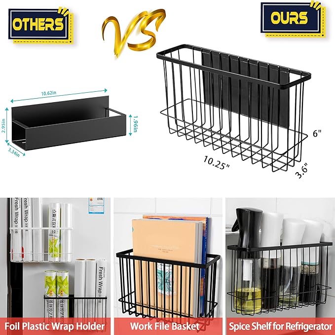 Magnetic Basket Fridge Lint Bin Dryer Ball Holder Laundry Room Organization Home Storage for Class Office School