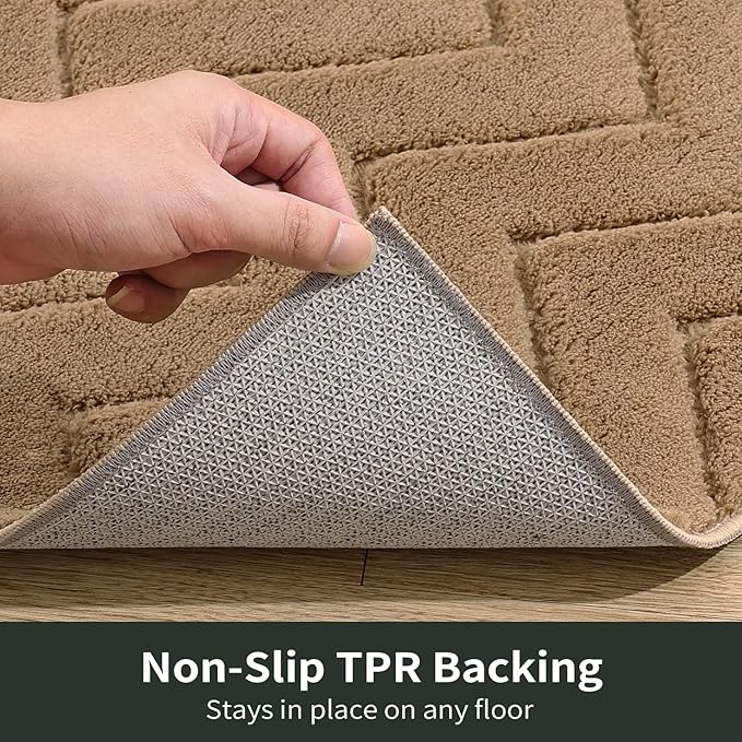 Stiio Front Door Mat Indoor Outdoor Entrance 20x31.5 Inches, Non Slip Washable Entry Rug, Dog Doormat, Absorbent Entrance Mat for Front & Back Door, Muddy Wet Shoes & Paws, Brown