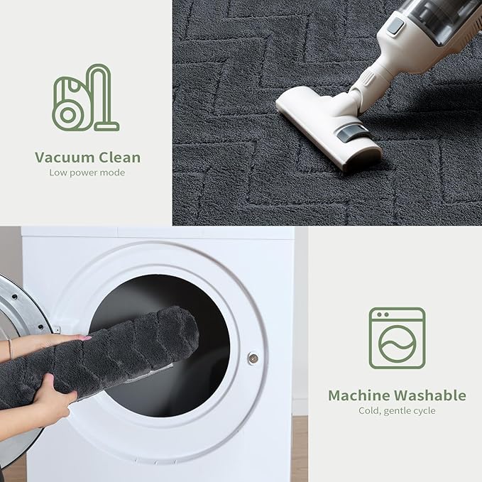 Stiio Front Door Mat Indoor Outdoor Entrance 20x31.5 Inches, Non Slip Washable Entry Rug, Dog Doormat, Absorbent Entrance Mat for Front & Back Door, Muddy Wet Shoes & Paws, Dark Grey