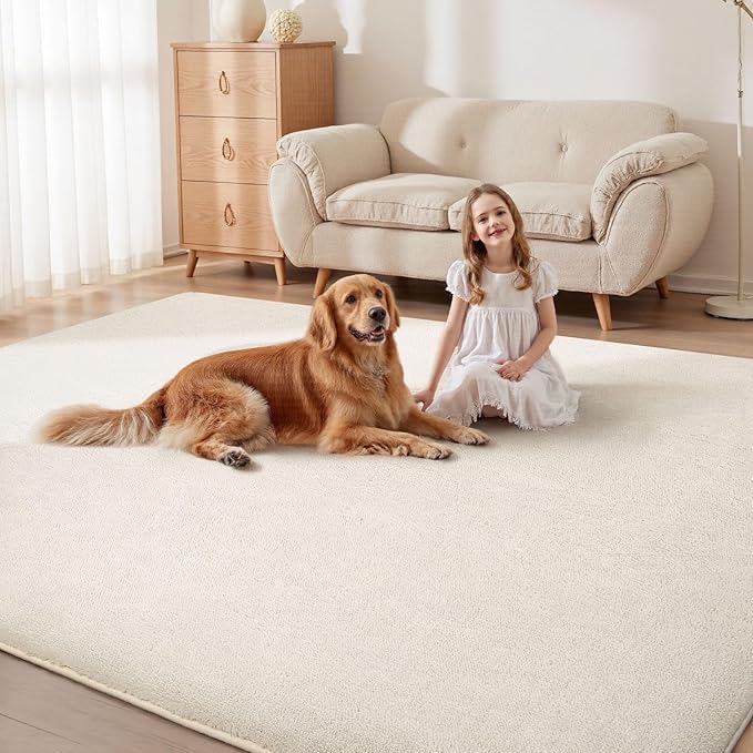 Sour Lemon 9x12 Area Rugs for Living Room, Soft Large Area Rug Fluffy Rugs for Bedroom,Machine Washable Area Rug Non Slip Carpet Rug for Living Room Playroom Kids Room Home Decor