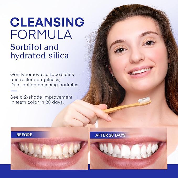 PearlSmile Hydroxyapatite Niacinamide Whitening Toothpaste – 5% Niacinamide + 10% Nano-Hydroxyapatite (nHAp) – Strengthens Enamel & Remineralizes – Fluoride-Free, 4.2oz (Pack of 2)