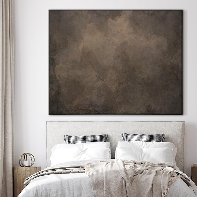 SIGNWIN 46"x60" Extra Large Framed Wall Art Neutral Cloudy Abstract Illustration, Soft Atmospheric Design for Home Living Room Bedroom Decor (Frame Assembly Required)