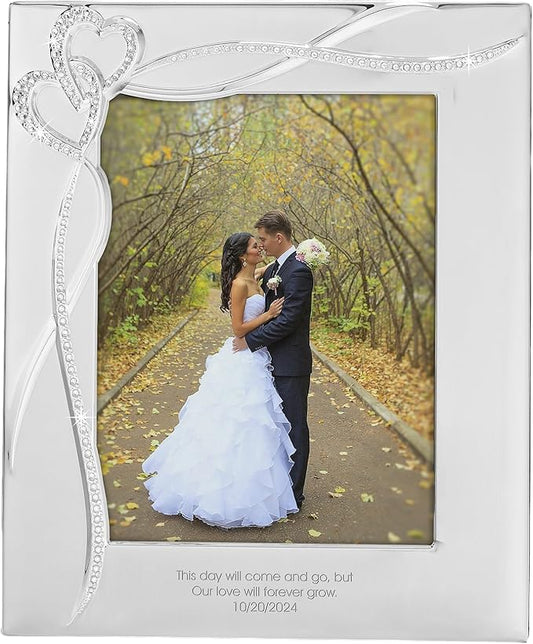 THINGS REMEMBERED Engraved Intertwined Heart 8" x 10" Picture Frame (Free Customization)