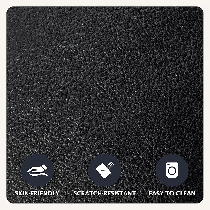 Swivel Rocker Recliner Chair with Heat and Massage, 360 Degree Swivel Rocking Single Sofa with Cup Holders and USB Port, Large Big Recliner Chair for Living Room (Leather, Black)