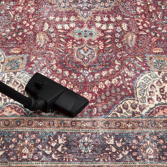 Keen Home Design 2x7 Rug - Machine Washable Runner Rug with Non-Slip Backing, Ideal for Hallway, Entryway, Kitchen, Laundry Room - Vintage, Easy Clean, Durable, Low Pile Rug - (2'6" x 7')