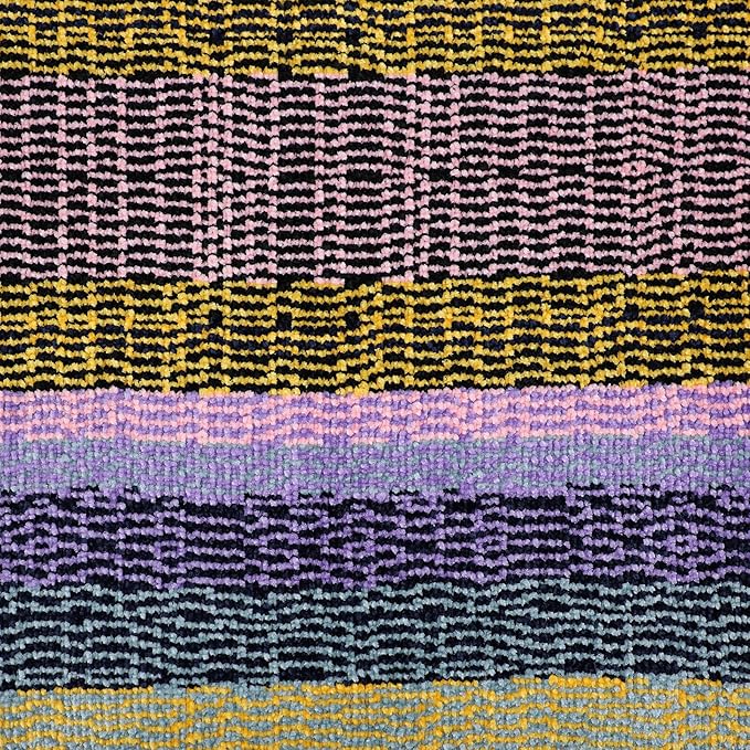 Soft Chenille Yarn Throw 36"x48", Handmade Knit Throw Blanket, for use in All Seasons, Soft Cozy Warm Knitted Blanket for Bed Sofa, Couch Chair, Living Room(1.76Ib)