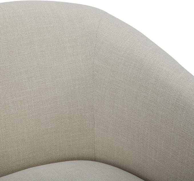 CHITA Swivel Accent Chair, FSC Certified Upholstered Fabric Barrel Chair for Living Room Set of 2, Fully Assembled, Linen