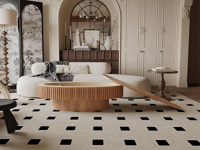 47.2''Oval Coffee Table with Storage, Mid Century Modern Drum Center Tables with Lid Fluted Solid Wood Side Coffee Table Pedestal Tea Table for Living Room, Bedroom, Apartmen-Natural