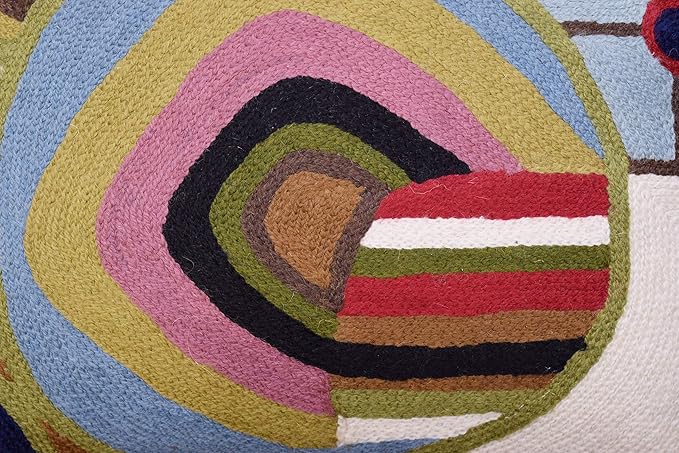 Hundertwasser Modern Pillow Cover Contemporary Pillowcase Outdoor Abstract Couch Accent Throw Pillowsham Mid Century Chair Cushions Handmade Wool Size 18x18