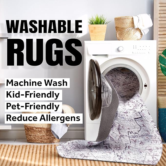 JONATHAN Y Machine-Washable Gray/Ivory/Yellow Indoor Area Rug, 5x8, Minha Rainbow Dots, Kids & Novelty, Casual, Classic, Bedroom, Kitchen, Living Room, Easy-Cleaning, Non-Shedding (KDW102A-5)