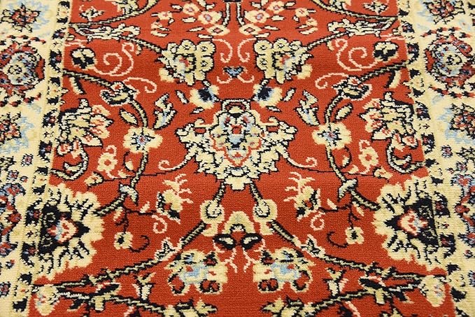 Unique Loom Sialk Hill Collection Area Rug - Washington (3' x 16' 5" Runner Terracotta/Cream)