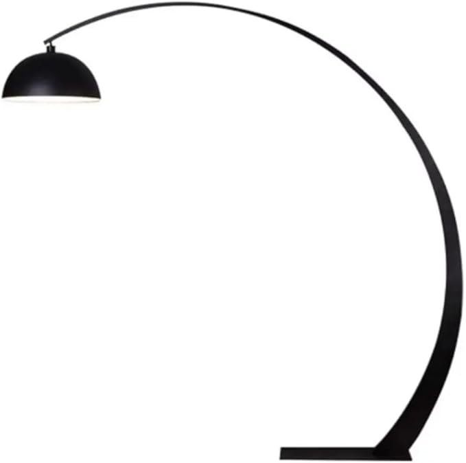 Prismatica | Half Arc Metal Floor Lamp with Brushed Finish | Modern Look for Living Room