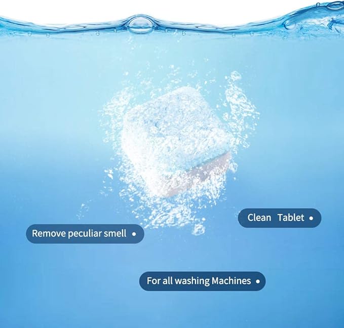 NATRUTH Washing Machine Cleaner Descaler 30 Pack Deep Cleaning Washer Cleaner Tablets For HE Front Loader & Top Load Washer
