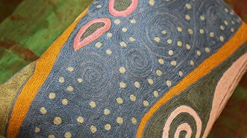 Lumbar Blue Klimt Throw Pillow Cover Art Nouveau Pillowcase Modern Couch Cushion Contemporary Pillowsham Mid Century Chair Farmhouse Cushions Handmade Wool Size 14x20