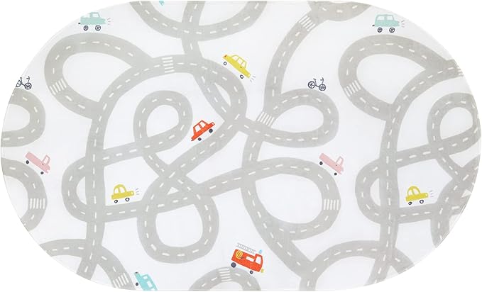 STARUIA Road Traffic Kids Rug Children Playing with Cars Playmat 4x6 Ft, Washable Play Carpet for Kids Playroom, Non-Slip Have Fun Safe Baby Nursery Rug for Toddler Boy's Bedroom Game Room Grey