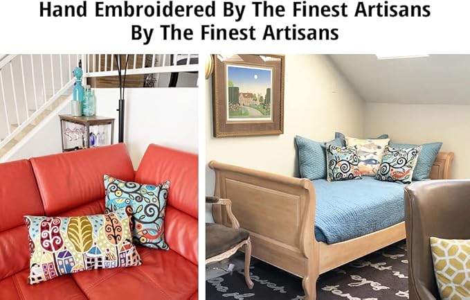 Tree of Life Birds Pillow Cover Teal Blue Floral Pillowcase Botanical Floral Outdoor Suzani Cushions Traditional Flower Cushion Hand Embroidered Cushions Wool Size - 18x18