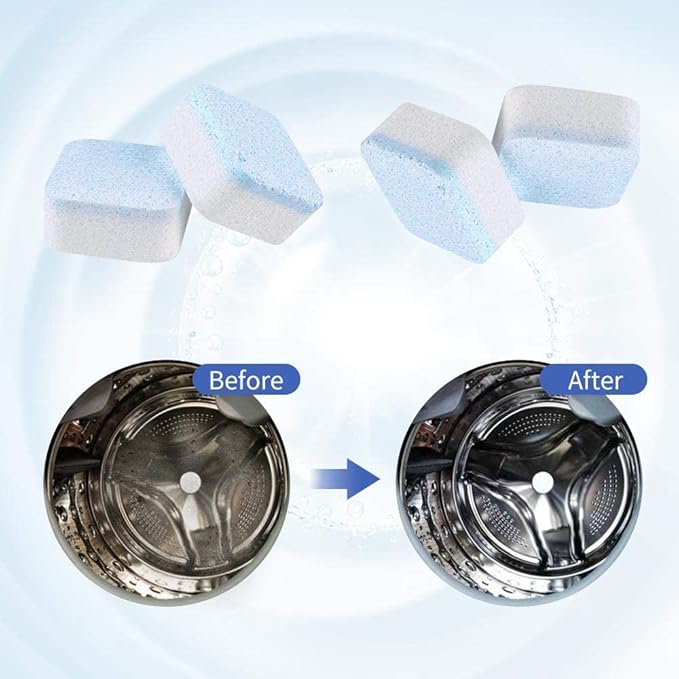NATRUTH Washing Machine Cleaner Descaler 30 Pack Deep Cleaning Washer Cleaner Tablets For HE Front Loader & Top Load Washer
