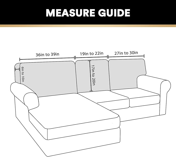 PrinceDeco Sectional Couch Covers Velvet Cushion Covers for Sectional Couch Cushion Covers for Sectional Sofa Separate Sectional Sofa Slipcovers Washable(1 Chaise Back+ 2 Sofa Back,Ivory)