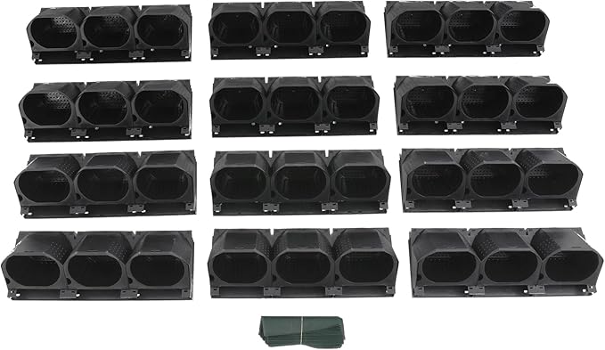 Self Watering Wall Planter | 36 Pots Vertical Garden Planter for Indoor Plants | wall-Mounted Stackable Wall planter | Hanging Plant Flower Pot Holder | 10.56 Fl Oz Each Individual Pot | Black