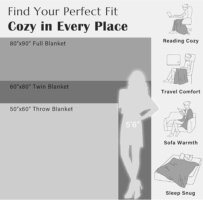 jinchan Boho 100% Cotton Muslin 50x60 Throw Blanket Lightweight 3 Layer Grey Blanket Washable Reversible Breathable Decorative Geometric Striped Patterned Gray Soft Cozy for Sofa Bed All Season Gift