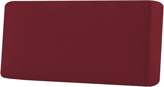 H.VERSAILTEX Super Stretch Individual Seat Cushion Covers Sofa Covers Couch Cushion Covers Slipcover Sets Thick Jacquard Textured Twill Fabric (1 Piece Sofa Cushion Cover, Burgundy Red)