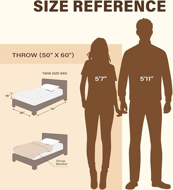 Lahome Terracotta Throw Blanket Soft Cozy Fluffy Warm Throw Blanket for Couch Reversible Geometric Fuzzy Blankets for Bed Sofa Chair, Orange 50''x60''