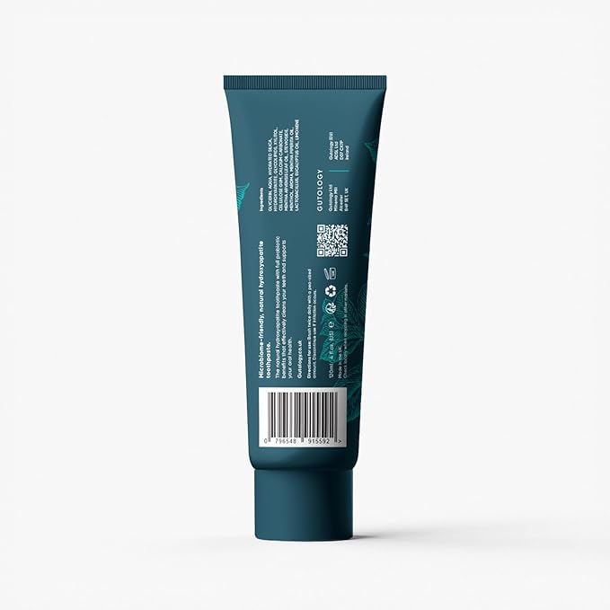 Natural Probiotic Hydroxyapatite Toothpaste Fluroide Free Toothpaste 120ml 4.2 Oz Remineralising Suitable for Adults & Children Helps Sensitive Teeth and Whitening Wild Mint Flavour