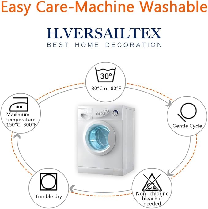 H.VERSAILTEX Super Stretch Individual Seat Cushion Covers Sofa Covers Couch Cushion Covers Slipcover Sets Thick Jacquard Textured Twill Fabric (2 Piece Medium Sofa Cushion Covers, Taupe)