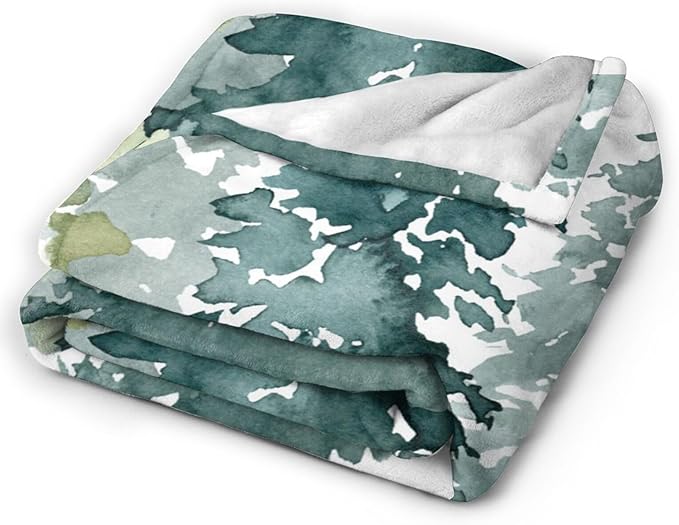 HGOD DESIGNS Watercolor Grey Fir Trees Forest Blanket,Coniferous Tree Decor Blankets Soft Warm Throw for Women Birthday, Home Living Room Decoration 40"x50"