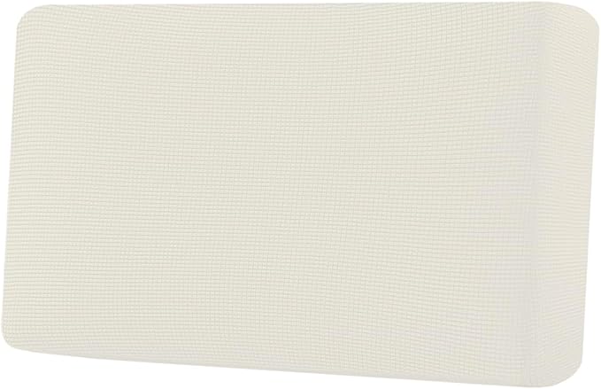 H.VERSAILTEX Super Stretch Individual Seat Cushion Covers Sofa Covers Couch Cushion Covers Slipcover Sets Thick Jacquard Textured Twill Fabric (1 Piece Loveseat Cushion Cover, Porcelain)