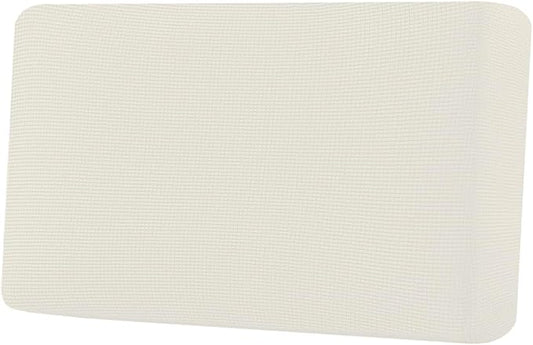 H.VERSAILTEX Super Stretch Individual Seat Cushion Covers Sofa Covers Couch Cushion Covers Slipcover Sets Thick Jacquard Textured Twill Fabric (1 Piece Loveseat Cushion Cover, Porcelain)