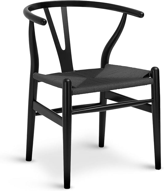 POLY & BARK Weave Chair in Pitch Black