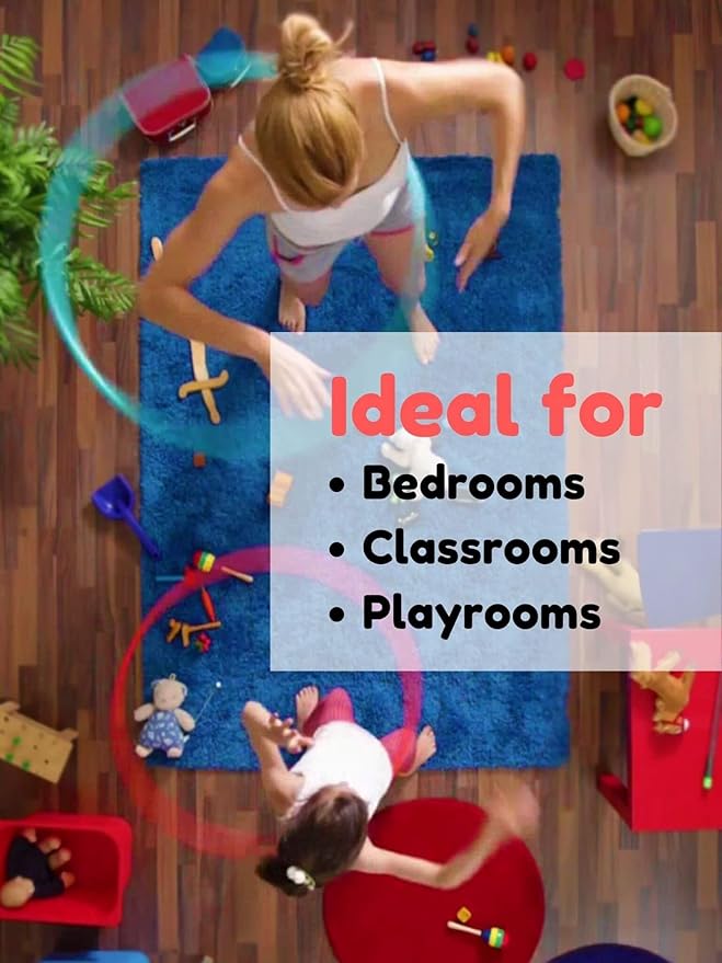 KOECKRITZ Soft and Colorful Kids Classroom Area Rugs (Passes Flammability Pill Test) Many Sizes and Bright Colors to Select from (9' Round, Froggy)