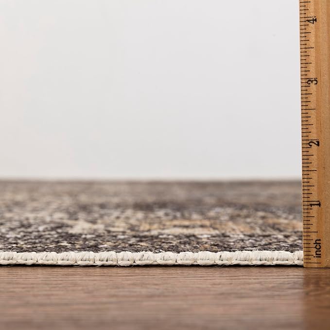 Keen Home Design 2x7 Rug - Machine Washable Runner Rug with Non-Slip Backing, Ideal for Hallway, Entryway, Kitchen, Laundry Room - Vintage, Easy Clean, Durable, Low Pile Rug - (2'6" x 7')