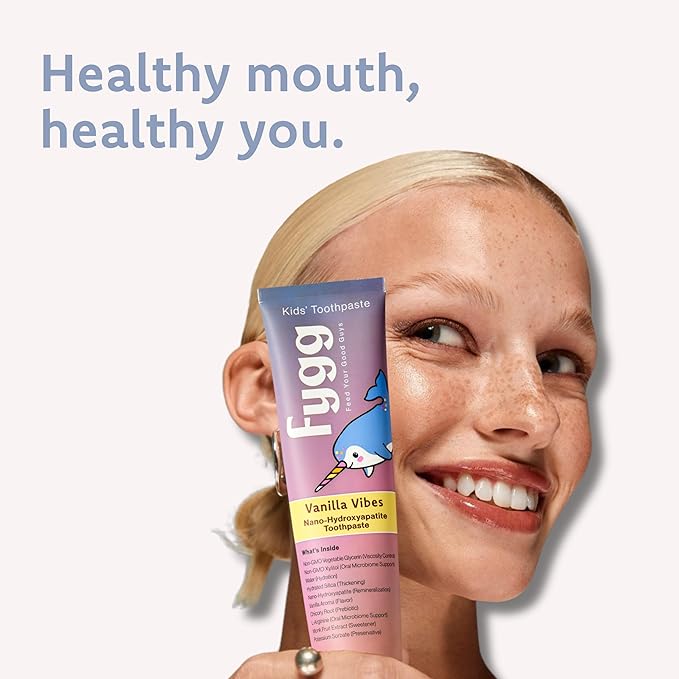 Nano Hydroxyapatite Toothpaste (Vanillia Vibes) | Vanilla Kids Tooth Paste with Prebiotics (4 Oz) | Natural & Fluoride-Free | Proprietary Enamel Remineralizing & Repair | Dentist Formulated