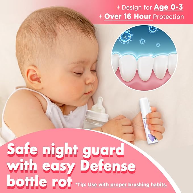 Mouth Spray for Kids, Toddler Toothpaste Helper, Fluoride Free Baby Toothpaste Cavity Protection, Oral Care with Natural P113+ Antibacterial Peptide - for Newborns to Age 6, Strawberry